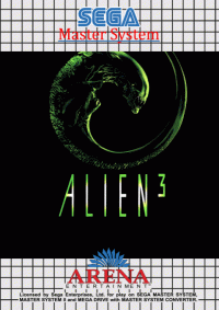 Alien 3 PAL Sega Master System PAL box art